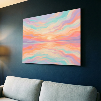 Abstrakcyjny zachód - Obraz na płótnie na ścianę do salonu lub sypialni