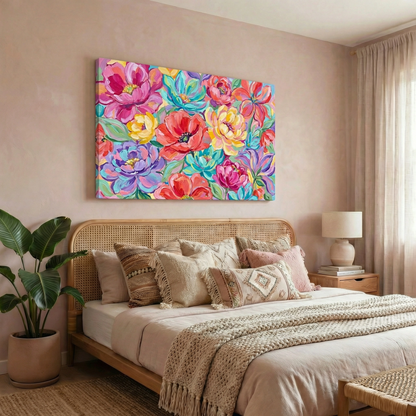 Bukiet kwiatów - Obraz na płótnie na ścianę do salonu lub sypialni