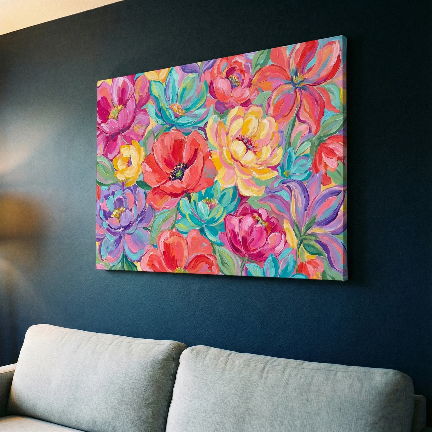 Bukiet kwiatów - Obraz na płótnie na ścianę do salonu lub sypialni