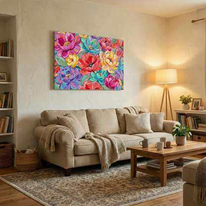 Bukiet kwiatów - Obraz na płótnie na ścianę do salonu lub sypialni