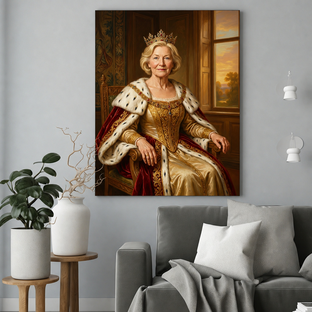 Jej Historia Pełna Blasku – Portret ze Zdjęcia na Dzień Nauczyciela dla Nauczycielki - portret na płótnie we wnętrzu