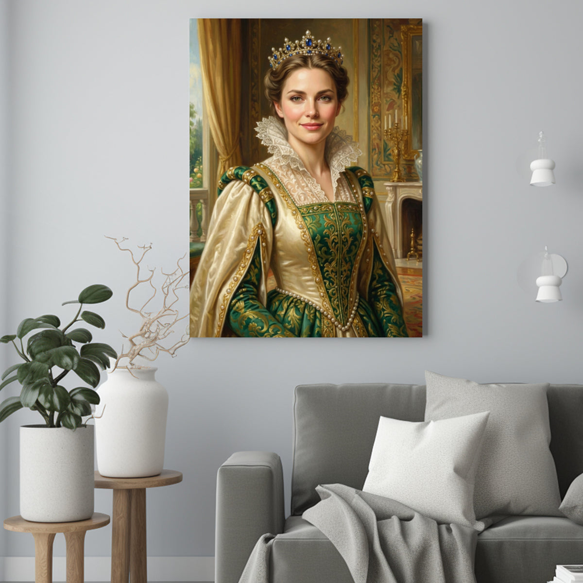 Królestwo Przyjaciółki – Portret ze Zdjęcia na Prezent dla Kobiety - portret na płótnie we wnętrzu