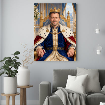 Królewskie Życie – Portret ze Zdjęcia na Prezent dla Mężczyzny - portret na płótnie we wnętrzu
