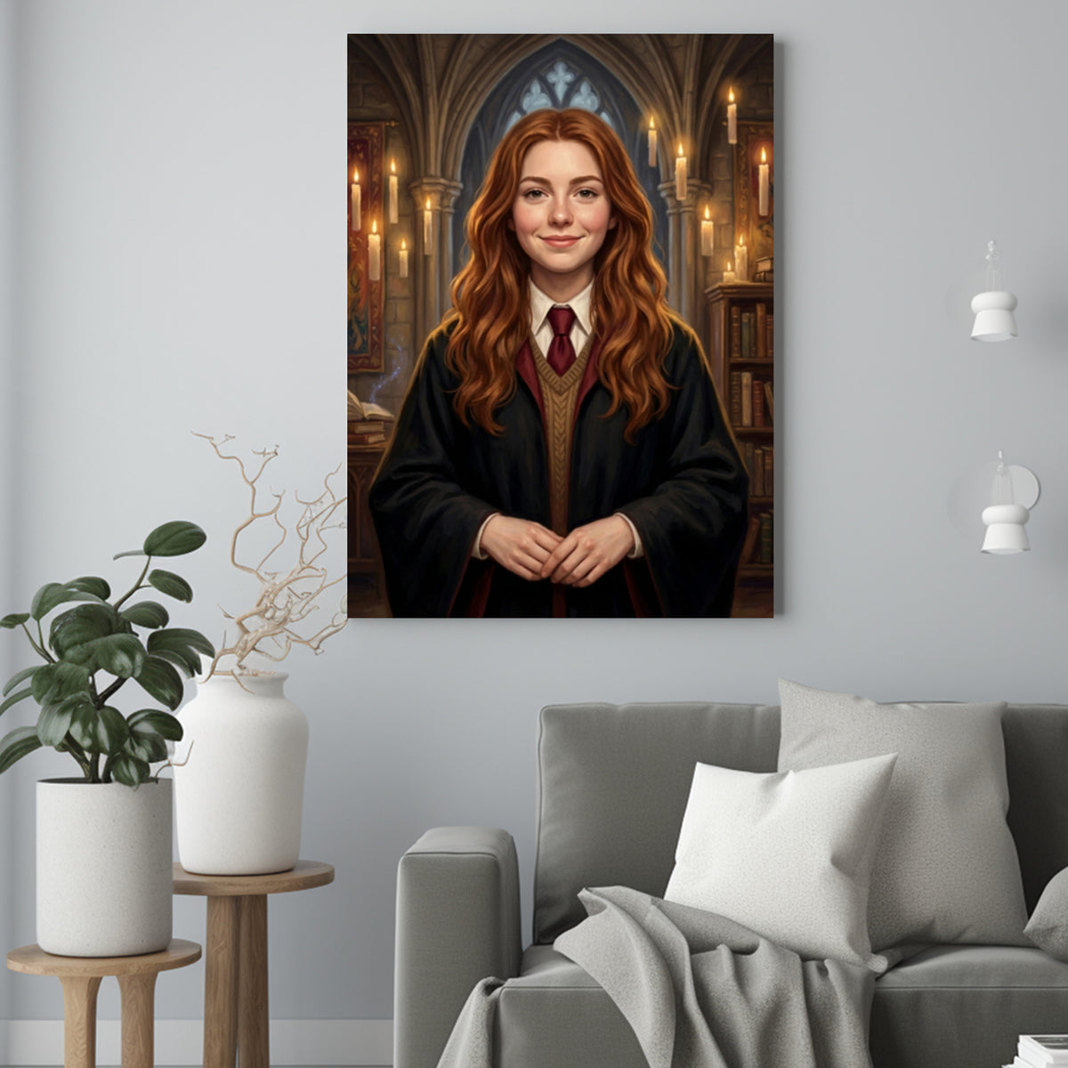W Magicznym Zamku – Portret ze Zdjęcia na Prezent dla Kobiety - portret na płótnie we wnętrzu