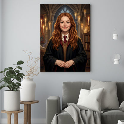 W Magicznym Zamku – Portret ze Zdjęcia na Prezent dla Kobiety - portret na płótnie we wnętrzu